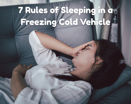 sleeping in a cold car