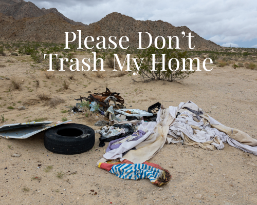 garbage pile in the desert