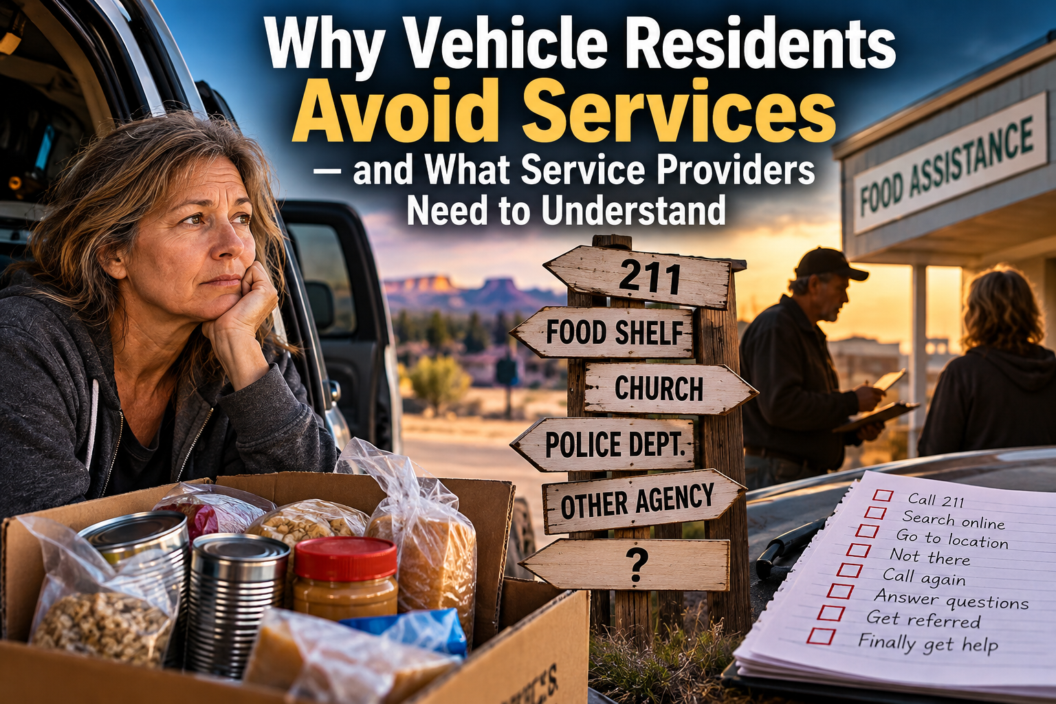 vehicle resident avoiding social services